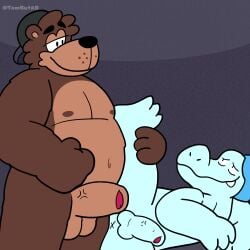 ass bear blowjob creampie crocodile crocodilian denil furry male/male penis rhythm_games tombutad tomoso