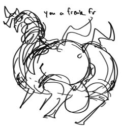 2022 an_person anus ass asshole balls big_ass big_balls black_text blank_background bug english english_text insects looking_back male_only no_color pokemon puckered_anus quadruped scolipede simple_background sketch solo testicles text white_background