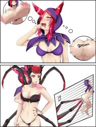 2girls absorption absorption_vore breast_expansion breasts comic female female_only fusion merging multiple_girls original original_character shiftingfun white_background