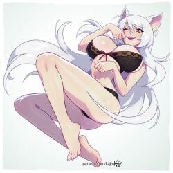 bakemonogatari big_breasts black_hanekawa breasts female hanekawa_tsubasa kajinman monogatari_(series) nekomonogatari tagme