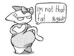 bowtie chubby feline female moot thick_thighs