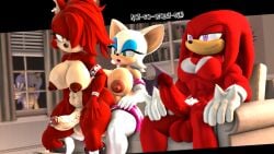 2boys 2futas 3d bapphy_(notsovioletsfm) futa_on_futa futanari horror knuckles_the_echidna male not-so-violet-sfm rouge_the_bat sfm sonic.exe sonic_(series) window