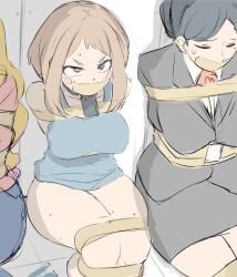 3girls about_to_be_raped about_to_be_violated angry bare_legs blonde_female blonde_hair blue_hair blush boku_no_hero_academia bondage bottomless bound breasts brown_hair business_suit business_woman closed_eyes clothed collar curvy female femsub forced gag gagged gagged_female gags girl girls helpless_heroine helpless_superheroine heroine heroine_in_trouble hostage imminent_rape large_ass light-skinned_female light_skin multiple_girls multiple_subs my_hero_academia nervous nervous_expression nervous_sweat no_pants ochako_uraraka office_lady pantsuit rebake-1453 restrained scared short_hair student suit sweat sweatdrop sweating tape tape_bondage tape_gag taped_legs taped_mouth teen teen_girl teenage_girl teenager thick_thighs thighs tie tied tied_up unwilling victim victim_female wide_hips woman_in_suit