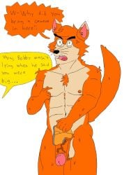 angry angry_vein dialogue different_colored_penis kangaroo kenneth_(piggy) maximus3597 no_shading non-human non-human_only piggy_(game) rack_racoon remake roblox_game simple_coloring underwear white_background