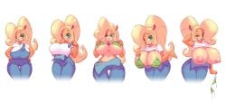 1girls ;p activision anthro areola areolae arm_behind_head bandicoot big_areola big_breasts big_nipples blonde_hair blue_eyes bra bra_removed breasts breasts_out busty cleavage clothed clothes clothes_lift clothing coco_bandicoot countershade_face countershading crash_(series) crash_bandicoot_(series) erect_nipples exposed_breasts female female_solo furry hair huge_breasts large_breasts lifted_by_self long_hair mammal marsupial multicolored_body multicolored_face multicolored_skin navel nipples nitro one_eye_closed orange_body orange_skin overalls overalls_down presenting presenting_breasts shiny shiny_skin shirt shirt_lift short_sleeves smile solo solo_female tan_body tan_countershading tan_skin thick_thighs thighs tongue tongue_out two-tone_skin two_tone_body two_tone_face two_tone_skin underboob white_clothing white_shirt wide_hips wink