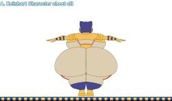 ankha_reinhart_(user3345) big_ass big_breasts breasts bubble_butt huge_ass thick_thighs user3345 wide_hips