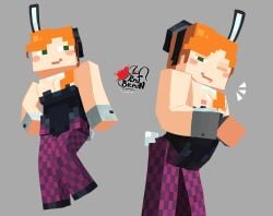 alex_(minecraft) bunny_ears bunnysuit minecraft put2littlemore square_head