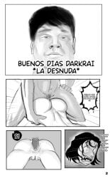 beelce beelceteam big_ass big_breasts big_butt big_man big_thighs comic darkrai_minita darkraimola muscle_guy page_2 page_number penis_in_ass penis_inside spanish spanish_dialogue spanish_text tall_female u/hugo_espectro1- ugly_man