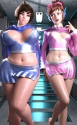 2girls 3d activision asian asian_female ass athletic athletic_female big_ass big_breasts big_butt blizzard_entertainment bottom_heavy breasts brown_hair busty chinese chinese_female chubby chubby_female curvaceous curves curvy curvy_figure d.va digital_media_(artwork) eyebrows eyelashes eyes female female_focus female_only fit fit_female game_character hair hana_song hips hourglass_figure huge_ass huge_breasts human korean_female large_ass large_breasts legs light-skinned_female light_skin lips mature mature_female mei-ling_zhou mei_(overwatch) mei_ling_zhou overwatch overwatch_2 slim_waist thick thick_legs thick_thighs thighs top_heavy video_game video_game_character voluptuous vtemp waist wide_hips