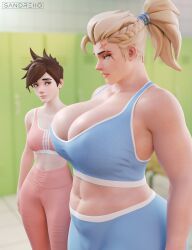 2girls 3d activision adidas aleksandra_zaryanova ass athletic athletic_female big_ass big_breasts blizzard_entertainment bottom_heavy breast_envy breasts british british_female busty caucasian caucasian_female chest curvaceous curvy curvy_figure digital_media_(artwork) european european_female female female_focus female_only fit fit_female girl_staring_at_guy's_chest hips hot_pink_tracer hourglass_figure huge_breasts human large_breasts larger_female legs lena_oxton light-skinned_female light_skin medium_support_(meme) meme overwatch overwatch_2 overwatch_archives polyanitsa‎_zarya russian russian_girl sandreiio size_difference slim_waist thick thick_hips thick_legs thick_thighs thighs top_heavy tracer voluptuous voluptuous_female waist wide_hips yuri zarya