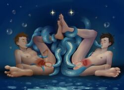 2boys ass big_penis cum gay male tentacle tentacle_on_male tokaddushka yaoi