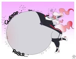 bbw big_breasts breasts cleavage day_tripper_guy female furry hisuian_zorua huge_breasts inflation overweight pokemon pokemon_(species) thick_thighs wide_hips zorua