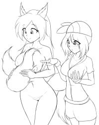 after_transformation alternate_species animal_humanoid belly blush breasts female flannery_(pokemon) generation_1_pokemon gym_leader humanoid humanoidized mammal may_(pokemon) monochrome ninetales nintendo pokemon pokemon_(species) pokemorph starcross_(artist)