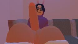 bat bat_wings cock demithefemboy05 femboy glasses gloves happy pov purple_hair purpliep_(rec_room) rec_room rec_room_avatar room