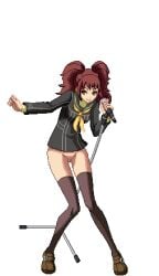 1girls animated artist_request ass ass_focus bottomless edit fat_ass kujikawa_rise persona persona_4 persona_4_arena pixel_animation pixel_art sprite sprite_art sprite_edit transparent_background