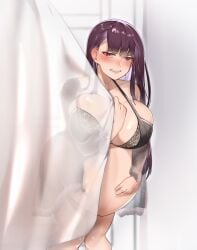 1girls belly big_belly big_breasts bra breasts cleavage dovinder female gigantic_breasts girls'_frontline huge_breasts pregnant wa2000_(girls'_frontline)