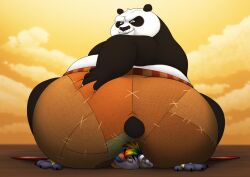 bear bhm butt_crush dominant_male facesitting huge_ass kung_fu_panda male/male male_only overweight_male panda po po_xiao_ping sitting_on_person submissive_male superchub vetoknox wolf