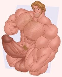 big_balls big_biceps big_cock big_pecs big_penis big_testicles blonde_hair boner erect_penis erection gab_art growth hairy_chest hard_on huge_balls huge_biceps huge_cock huge_muscles huge_pecs huge_testicles jacob_holland male_focus male_only male_solo muscles muscular muscular_male nipple_tweak nude smirking solo solo_male teasing the_sea_beast uncut veiny_penis