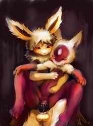 2011 anal anal_sex anthro anus ass big_ear blush eevee female latias latikitty male penetration penis pokemon pokemon_(species) purple purplekecleon pussy pussy_juice red_eyes straight yellow_eyes