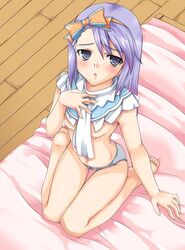 bow breasts panties purple_eyes purple_hair rune_factory rune_factory_3 sofia_(rune_factory) underwear