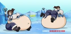 1girls asian ass belly belly_expansion belly_inflation belly_stuffing big_ass big_belly big_breasts breasts brown_hair bubble_butt expansion female glasses huge_belly hyper_pregnancy ilikapie inflation large_breasts mei_(overwatch) nipple_bulge overwatch overweight ready_to_pop solo_female stuffed stuffed_belly stuffing thick_thighs thighs