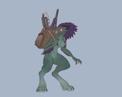 2022 absurd_res alien alorix backpack breasts female female_kig-yar genitals halo halo_(series) hi_res humanoid kig-yar microsoft nude pussy scalie solo t'vaoan video_games weapon xbox_game_studios