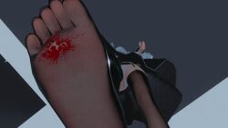 3d blood crush feet giantess pantyhose sizemage soles trample