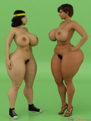 2girls 3d 3d_(artwork) 5_fingers angry areola areolae artist_name ass big_ass big_breasts big_hips bimbo black_hair bottom_heavy bottomless breasts brown_eyes brown_hair cindy_yamanaka_(wappah) cleavage crystal_yamanaka_(wappah) dark_hair earrings eyes female gigantic_breasts high_heels hips hourglass_figure huge_ass human large_ass large_breasts light-skinned_female light_skin lips milf naked nipples no_bra nude nude_female original piercing pubic_hair shoes short_hair tan_body tan_skin tattoo thefoxxx thick thick_hips thick_legs thick_thighs top_heavy topless topless_female upset vixensville voluptuous waist wide_hips