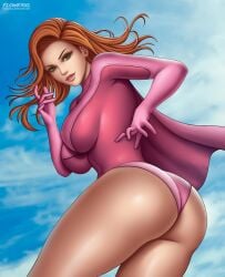 1girls ass atom_eve big_ass breasts female female_only flowerxl fully_clothed invincible revealing_clothes solo tight_clothing