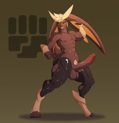 abs anthro anthrofied balls big_balls big_penis black_sclera brown_body brown_fur fur furry furry_only genitals hi_res huge_balls huge_cock lagomorph long_ears lopunny male male_only mammal mega_evolution mega_lopunny muscular muscular_anthro muscular_male navel nintendo nipples penis pokémon_(species) pokemon pokemon_(species) pubes simple_background smile solo tail thick_thighs thunder_thighs undeadkitty13 video_games wide_hips