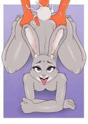 ahe_gao anthro bodily_fluids cum cum_inside dirtyduckart disney female genital_fluids hi_res judy_hopps lagomorph leporid looking_pleasured male male/female mammal rabbit small_breasts solo unseen_male_face zootopia