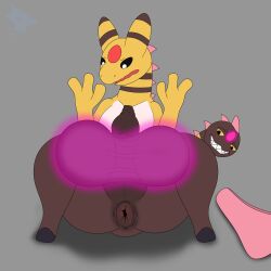 3_fingers absurd_res ampharos anthro anus ass assisted_exposure ball_lift balls big_balls big_butt erection fingers forehead_gem foreskin fur genitals girafarig glowing hair hi_res holding_balls hooves huge_balls humanoid_genitalia humanoid_penis hybrid_pokemon leskarmory living_tail looking_at_balls looking_at_genitalia looking_down male mammal markings nintendo nude open_mouth penis perineum pokémon_(species) pokemon pokemon_(species) presenting psychic psychic_powers saggy_balls short_stack shortstack shy simple_background smug solo spines spread_legs spreading striped_markings stripes surprise tail_head tail_mouth telekinesis thick_thighs unusual_anatomy unusual_tail video_games white_body yakob_(farran_height) yellow_body