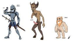 boner bounty_hunter drunken_tales dwarf ellis_mayer_(drunken_tales) erection falcon hunter knight lord_sarloc male_only morin_(drunken_tales) oc omyr_(drunken_tales) satyr