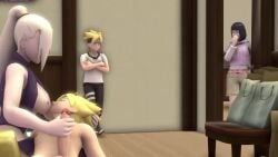 1girls 3d age_difference animated bedroom being_watched blonde_hair boruto:_naruto_next_generations breast_feeding breast_sucking breasts caught caught_in_the_act clothed_female clothed_female_nude_male femdom handjob hinata_hyuuga ino_yamanaka larger_female malesub mcjuniorgohan mcjuniorgohan_borutohistory naruto naruto_(series) no_bra no_sound nursing_handjob older_female smaller_male sucking_nipples uzumaki_boruto video younger_male