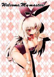 1girls big_breasts breasts bunny_ears bunny_girl bunnysuit cleavage doll doll_joints female long_hair red_eyes rozen_maiden silver_hair solo solo_female solo_focus straight suigintou tagme tousen white_hair wings