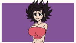 animated animated_gif big_breasts caulifla dragon_ball dragon_ball_super talveznon