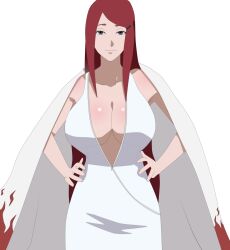 1girls agung911 alternate_costume armpits bare_shoulders big_breasts black_eyes busty cape cleavage clothed clothed_female clothing dress female female_focus female_only fully_clothed hairclip hand_on_hip hokage large_breasts long_dress long_hair looking_at_viewer mature mature_female milf naruto naruto_(series) naruto_shippuden pale-skinned_female pale_skin pinup pose posing red_hair revealing_clothes shounen_jump sleeveless sleeveless_dress smile smiling solo solo_female solo_focus standing uzumaki_kushina voluptuous wide_hips