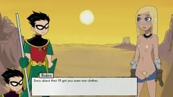 18titans 1boy 1girls dc dc_comics dick_grayson female male mity pubic_hair robin_(dc) robin_(dick_grayson) teen_titans terra_(dc)