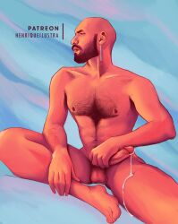 boner cum cum_drip erect_penis erection hard_on henriqueilustra holding_penis ismael_alvarez_(person) lean_muscle male male_only real_person