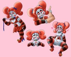 2d 2d_(artwork) animatronic artist_request baby_(fnafsl) bondage breasts circus_baby circus_baby_(fnaf) collage collar five_nights_at_freddy's five_nights_at_freddy's:_sister_location leash leg_grab looking_at_viewer nightmare_waifu nude paizuri penis pussy pussy_juice sexbot_circus_baby small_penis small_penis_adoration vagina