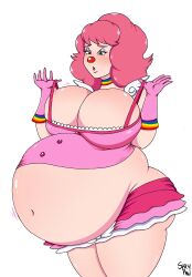 1girls bbw belly big_belly big_breasts breasts cleavage clown clown_girl female geiru_toneido gyakuten_saiban large_breasts obese solo_female spicypaw