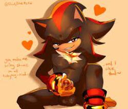 1boy 2022 bad_quality black_eyes black_hair cum_on_penis darkblue gay heart looking_at_viewer low_res lowres shadow_the_hedgehog sonic_(series) sonic_boom white_body