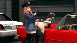 1futa 1girl1futa 1girls 3d anthiese_lima ass bent_over car celica_(fire_emblem) female fire_emblem fire_emblem_awakening fire_emblem_echoes:_shadows_of_valentia fire_emblem_gaiden futa_on_female futanari gunchapred handcuffed handcuffs nintendo pants_down police police_car police_uniform policewoman rape sex tharja_(fire_emblem) thumbs_up