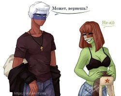 belarus_(countryhumans) comic countryhumans countryhumans_girl ifa_lilia_(artist) russia_(countryhumans)