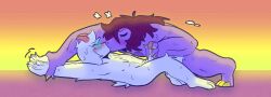 1boy anthro deltarune erection female furry handjob kissing nude ralsei scalie susie_(deltarune) zixzs