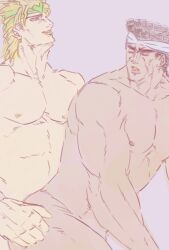 2boys dio_brando gay jojo's_bizarre_adventure male male/male male_only mohammed_avdol nude_male stardust_crusaders unknown_artist yaoi