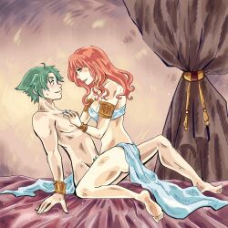 1boy 1girls albein_alm_rudolf_ii alm_(fire_emblem) alternate_costume anthiese_lima celica_(fire_emblem) dancer female fire_emblem fire_emblem_echoes:_shadows_of_valentia fire_emblem_gaiden inklewds male nintendo sex vaginal_penetration