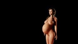 1girls 3d belly big_belly big_breasts breasts female female_only futanarideviant hunger_games katniss_everdeen nipples nude pregnant solo the_hunger_games