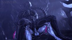 16:9 3d_(artwork) alien alien_(franchise) balls black_body breasts crossover detailed_background digital_media_(artwork) duo erection excella eyeless faceless_character faceless_male fan_character fangs featureless_breasts female female_penetrated female_xenomorph genitals grey_body hi_res humanoid interspecies lying male male/female male_penetrating male_penetrating_female multicolored_body nidus_(warframe) no_nipples on_bottom on_top open_mouth penetration penile penile_penetration penis penis_in_pussy pussy reverse_cowgirl_position sex spread_legs spreading teeth teratophilia thekidxeno thick_thighs vaginal_penetration vein veiny_penis video_games warframe white_body wide_hips widescreen xenomorph