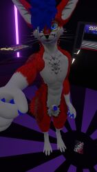 3d abs animal_genitalia animal_genitals animal_penis anthro anthro_only balls blep blue_eyes blue_hair blue_pawpads blue_penis canid canine canine_genitalia canine_genitals canine_penis cock dick fox fur furry furry_only gloves_(marking) glowing glowing_eyes glowing_penis hi_res highres male male_only monocle muscular muscular_anthro muscular_male nsfw nude nude_male paws penis penis_poke penis_tip rain_jur red_fox red_fur rexouium screenshot self_upload selfie selfie_pose sheath sheathed sheathed_penis socks_(marking) solo solo_focus strip_club vr_media vrchat vrchat_avatar white_belly white_fur